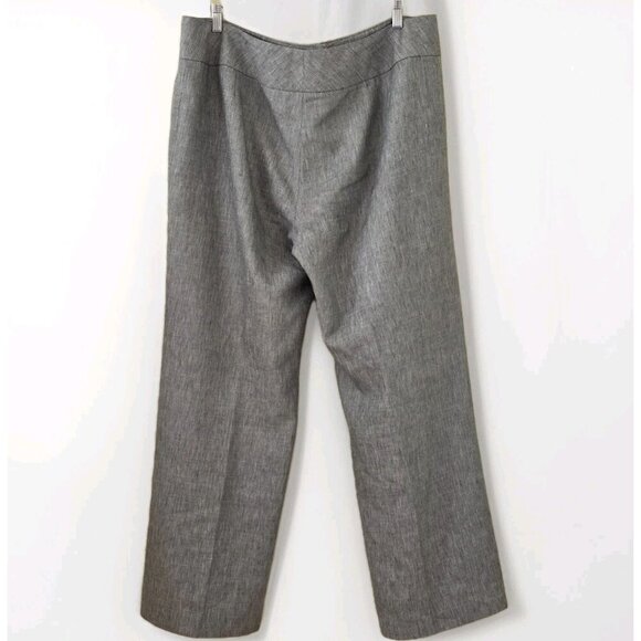 Kasper Dress Pants Womens 18 Heathered Gray Linen Blend Lined Slacks Career VTG - Picture 2 of 16